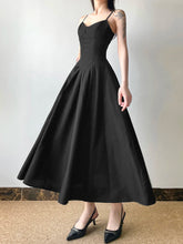 BXOXO Black Long A-Line Dresses Simple Elegant Women's New Chic Holiday Sundress Women's Birthday Party Club Cami Dress